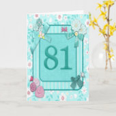 81. Geburtstagskarte mit Blume Karte (Gelbe Blume)