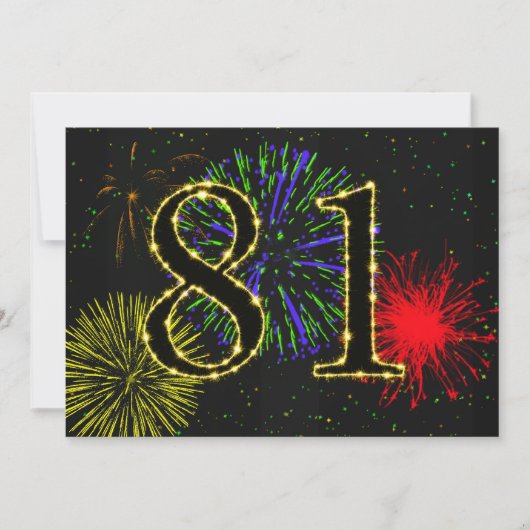 81. Geburtstagsparty Einladung (Vorderseite)