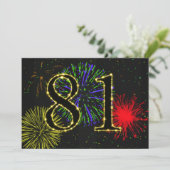 81. Geburtstagsparty Einladung (Stehend Vorderseite)
