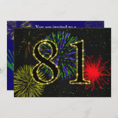 81. Geburtstagsparty Einladung (Vorne/Hinten)