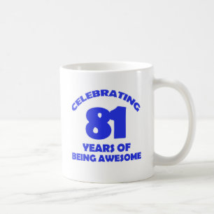81 Jahre alte Geburtstagsentwürfe Kaffeetasse