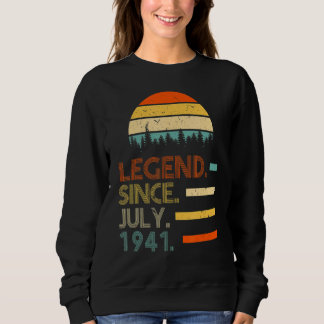 81 Jahre alter Retro Geburtstag Legend seit Juli 1 Sweatshirt