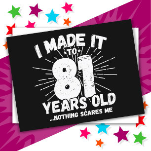 81 Jahre alter sarkastischer Meme lustiger 81. Geb Postkarte