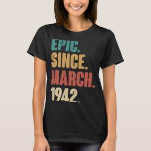 81 Jahre Vintag 1942 Geburtstag 81. Dekoration T-Shirt