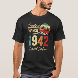 81 Jahre Vintager März 1942 81. Geburtstag Männer T-Shirt