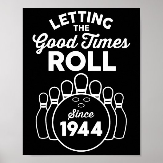 81-jähriger Bowler 81. Geburtstag Bowling Poster (Vorne)