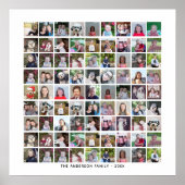 81 Quadrat Fotomaterial Raster mit Text - weiß Poster (Vorne)