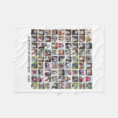 81 Quadratisches Fotocollagen-Raster - Benutzerdef Fleecedecke (Vorderseite (Horizontal))