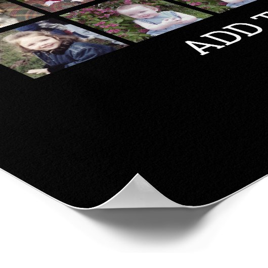 81 Square Foto Collage Grid - Benutzerdefinierter  Poster (Ecke)