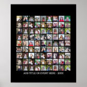 81 Square Foto Collage Grid - Benutzerdefinierter  Poster (Vorne)