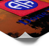 82. ABN DIV Im Flugzeug Division Veterans Vets Poster (Ecke)