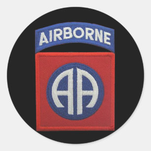 82. ABN im Flugzeug Div Veterans Vets LRP Runder Aufkleber