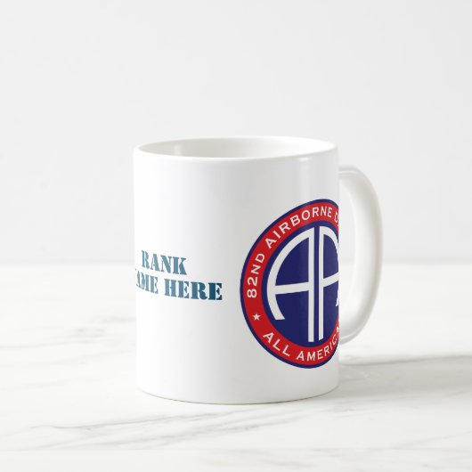 82. Airborne Division All American Casual Patch Kaffeetasse (VorderseiteRechts)