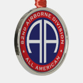 82. Airborne Division All American Casual Patch Ornament Aus Metall (Rechts)