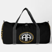 82. Airborne Ranger Personalisierte Schwarze Duffle Bag (Vorderseite)