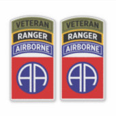 82. Airborne Ranger Veteran Tab Patch Aufkleber (Vorderseite)