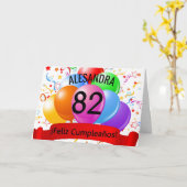 82. Feliz Cumpleanos Spanischer Geburtstag Karte (Gelbe Blume)