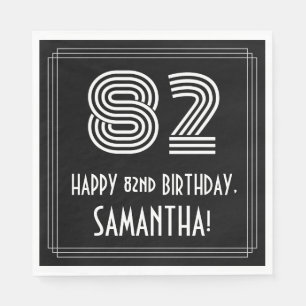 82. Geburtstag: Art Deco Inspiriert Look "82" + Na Serviette