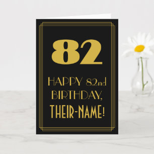 82. Geburtstag – Art Deco inspiriertes Aussehen "8 Karte