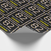 82. Geburtstag: Blumennummer, Individuelle Name, B Geschenkpapier (Ecke)