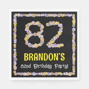 82. Geburtstag: Blumennummer, Individuelle Name, B Serviette