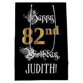 82. Geburtstag ~ Extravagantes Drehbuch; Imitate G Mittlere Geschenktüte (Rückseite)