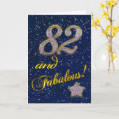82. Geburtstag für jemanden Fabulous Karte (Gelbe Blume)