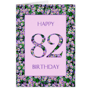 82. Geburtstag Lila Daisies