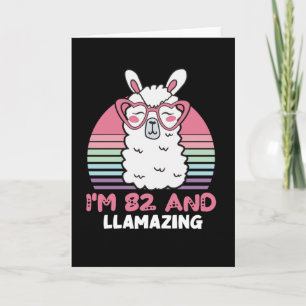 82. Geburtstag Llamazing Llama 82 Jahre alt Geburt Karte