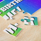 82. Geburtstag — mehrfarbiges Regenbogenmuster "82 Puzzle (Seite)