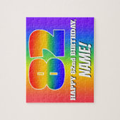82. Geburtstag — mehrfarbiges Regenbogenmuster "82 Puzzle (Vertikal)