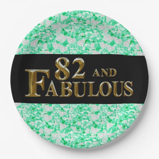 82. Geburtstag Pappteller (Vorderseite)