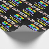 82. Geburtstag: Regenbogen "82"; benutzerdefiniert Geschenkpapier (Ecke)