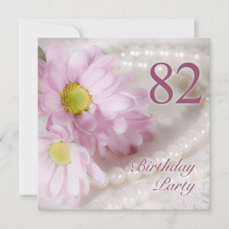 82. Geburtstags-Party Einladung mit Gänseblümchen