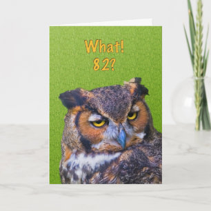 82. Geburtstagskarte mit Großer Horned Owl Karte
