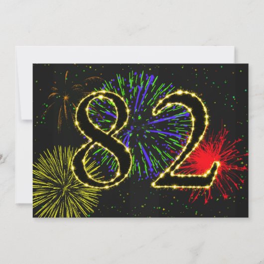 82. Geburtstagsparty Einladung (Vorderseite)