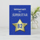 82. Geburtstagsparty für einen Superstar Einladung (Stehend Vorderseite)