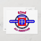 82. IM FLUGZEUG ABTEILUNG "ALLE AMERIKANER" POSTKARTE (Vorne/Hinten)