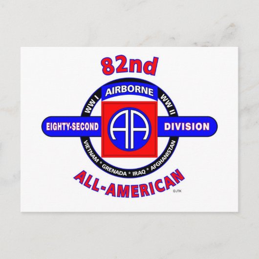 82. IM FLUGZEUG ABTEILUNG "ALLE AMERIKANER" POSTKARTE (Vorderseite)