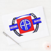 82. IM FLUGZEUG ABTEILUNG "ALLE AMERIKANISCHE" RECHTECKIGER AUFKLEBER (Umschlag)