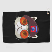 82. Im Flugzeug Abteilung "Zu Coole Katze" Golfhandtuch (Horizontal)