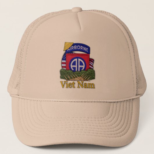 82. im Flugzeug Abteilungsveterane Vietnam Truckerkappe (Vorderseite)