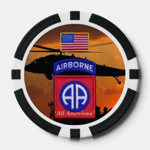 82. im Flugzeug amerikanisches Fort Pokerchips