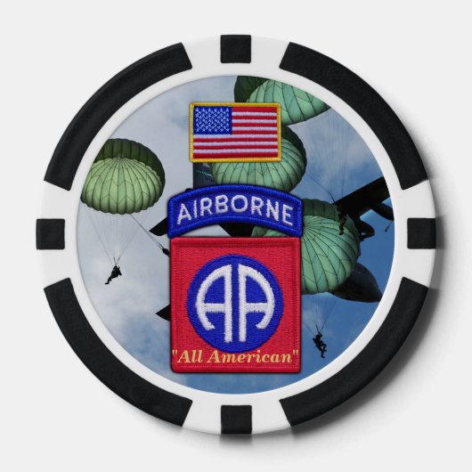82. im Flugzeug amerikanisches Fort Pokerchips (Vorderseite)