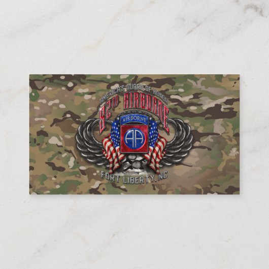 82. Im Flugzeug benutzerdefinierbare Camouflage-Vi Visitenkarte (Rückseite)
