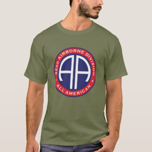 82. Im Flugzeug Division All American Lässig Patc T-Shirt