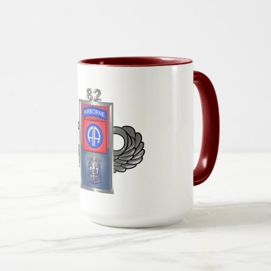 82. Im Flugzeug Division "All the Way" Tasse (VorderseiteRechts)