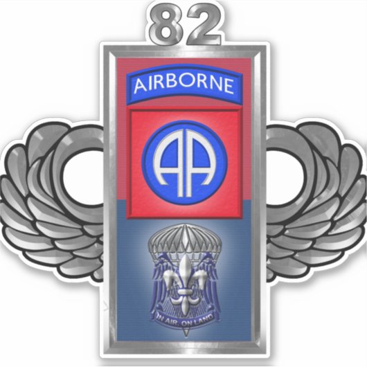 82. Im Flugzeug Division Aufkleber (Vorderseite)