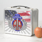 82. Im Flugzeug Division Dagger American Flag Metall Brotdose (Beispiel)