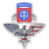 82. Im Flugzeug Division Eagle Veteran Aufkleber (Vorderseite)